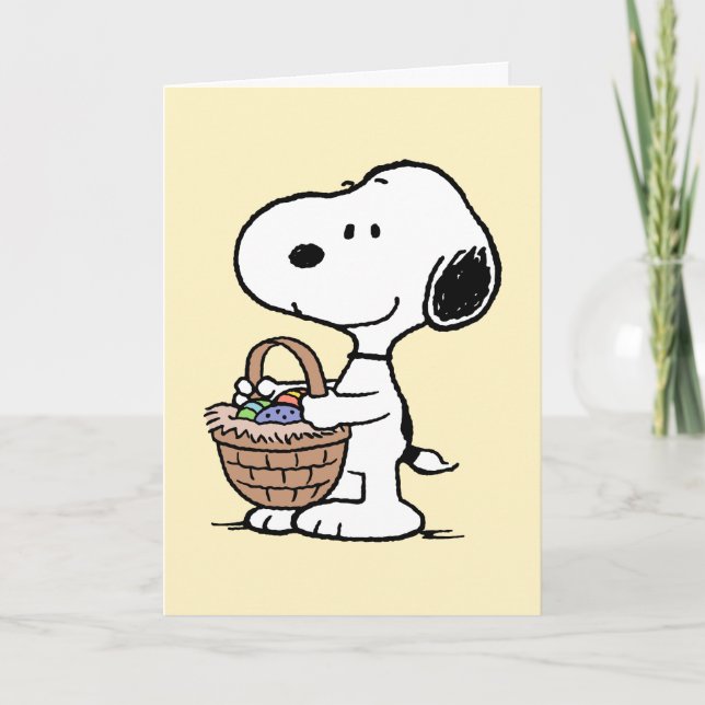 Snoopy Happy Easter Holiday Card (Front)