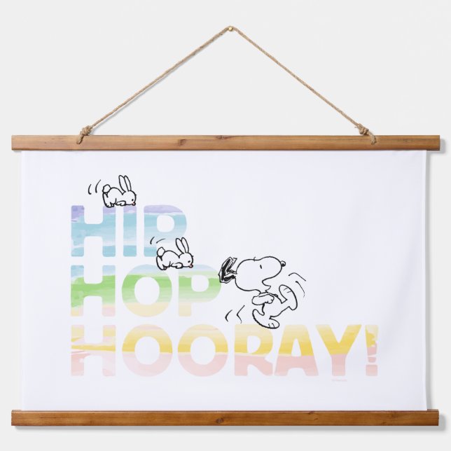 Snoopy Hip Hop Hooray Easter Hanging Tapestry (Front)