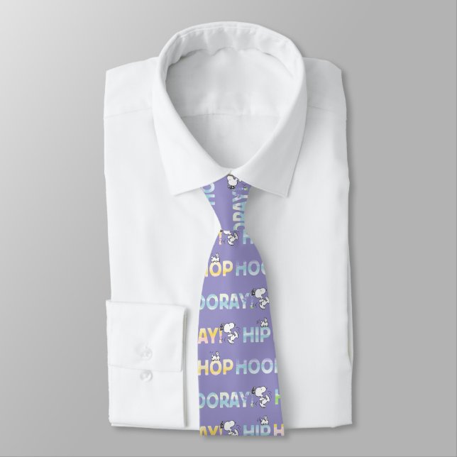 Snoopy Hip Hop Hooray Easter Tie (Tied)