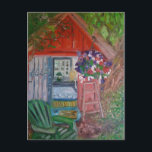 snoopy house postcard<br><div class="desc">Fun Oil painting of children's guest house</div>