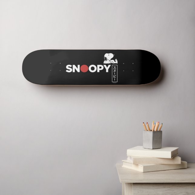 Snoopy Japanese Typography Graphic Skateboard (Wall Art (Horz))