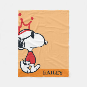 Snoopy - Joe Cool Crown Fleece Blanket