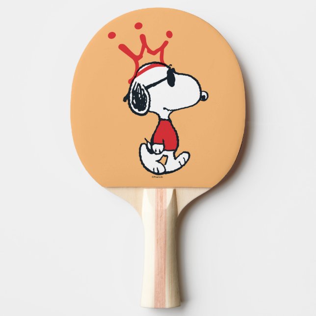 Snoopy - Joe Cool Crown Ping Pong Paddle (Front)