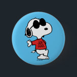 Snoopy "Joe Cool" Standing 2 Inch Round Button<br><div class="desc">Check out Snoopy's alter-ego Joe Cool standing and leaning.</div>