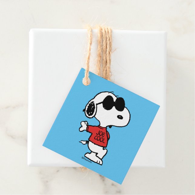 Snoopy "Joe Cool" Standing Favour Tags (In Situ)
