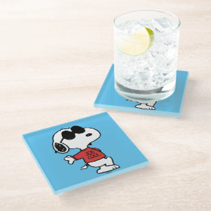 Snoopy "Joe Cool" Standing Glass Coaster
