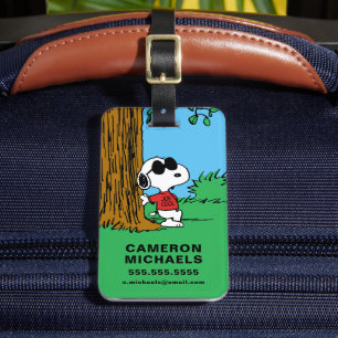 Snoopy "Joe Cool" Standing Luggage Tag
