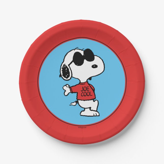 Snoopy "Joe Cool" Standing Paper Plate (Front)