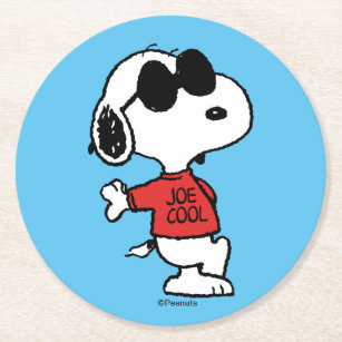 Snoopy "Joe Cool" Standing Round Paper Coaster