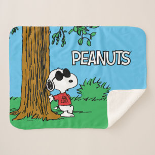 Snoopy "Joe Cool" Standing Sherpa Blanket
