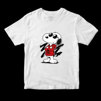 Snoopy Joe Cool Stylish Hand Drawn Cartoon T-Shirt