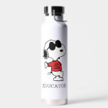 Snoopy "Joe Cool" Teacher Water Bottle<br><div class="desc">If you are a Teacher you will use with pride. If you have a special Teacher in your life this could be that awesome gift.</div>
