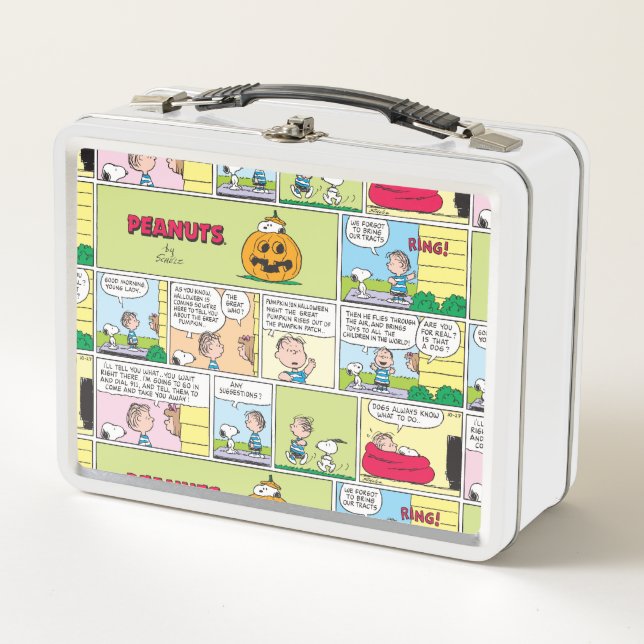 Snoopy & Linus | The Great Pumpkin News Metal Lunch Box (Front)