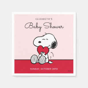 Snoopy   Little Sweetheart Baby Shower Napkin