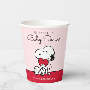 Snoopy   Little Sweetheart Baby Shower Paper Cups