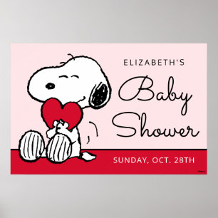 Snoopy Little Sweetheart Baby Shower Poster