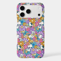 Snoopy & Motif de fleurs de bois