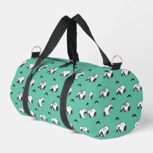 Snoopy Moustaches & Teal Pattern Duffle Bag