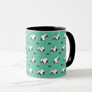 Snoopy Moustaches & Teal Pattern Mug
