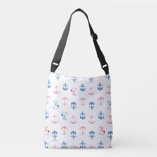 Snoopy Nautical Anchor Pattern Crossbody Bag