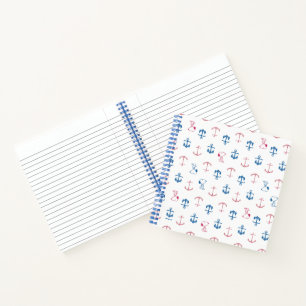 Snoopy Nautical Anchor Pattern Notebook