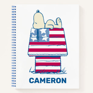 Snoopy on 4th of July Dog House Notebook