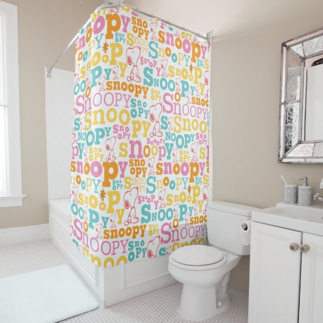 Snoopy Pastel Text Pattern (In Situ)