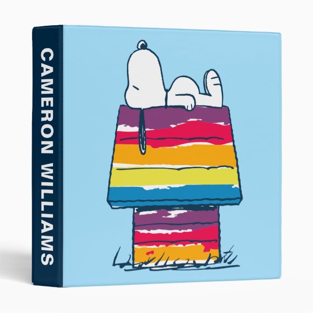 Snoopy | Rainbow Dog House Binder (Front/Spine)
