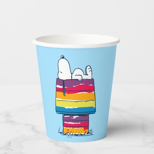 Snoopy | Rainbow Dog House Paper Cups (Front)