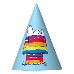 Snoopy   Rainbow Dog House Party Hat