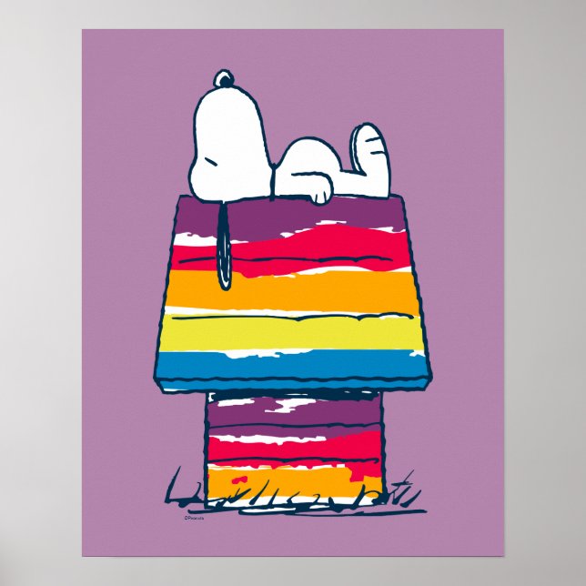 Snoopy | Rainbow Dog House Poster (Front)