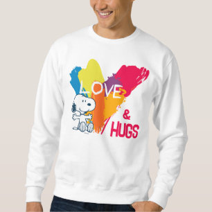 Snoopy Rainbow Love Heart Sweatshirt