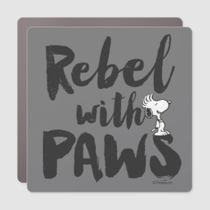 Snoopy "Rebel With Paws" Car Magnet