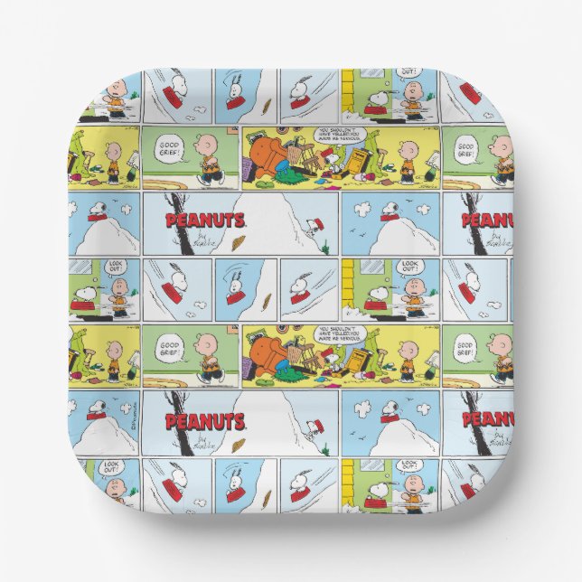 Snoopy Sled Riding Food Dish (Front)