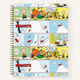 Snoopy Sled Riding Food Dish Notebook