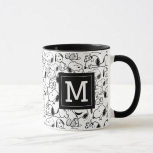 Snoopy Smile Giggle Laugh Add Your Monogram Mug