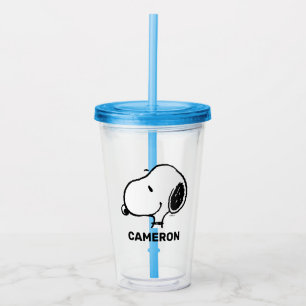 Snoopy Smile Giggle Laugh Pattern Acrylic Tumbler