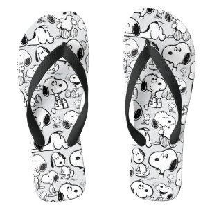 Snoopy Smile Giggle Laugh Pattern Flip Flops
