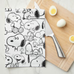 Snoopy Smile Giggle Laugh Pattern Kitchen Towel<br><div class="desc">Take a look at this super cute design featuring Snoopy fun various poses.</div>