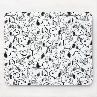 Snoopy Smile Giggle Laugh Pattern Mouse Pad