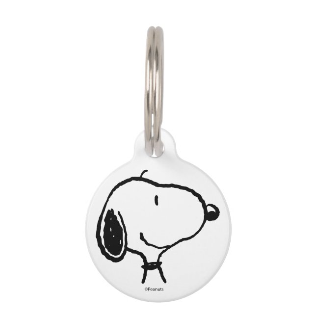 Snoopy Smile Giggle Laugh Pattern Pet Tag (Front)