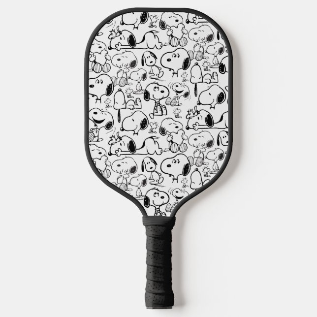 Snoopy Smile Giggle Laugh Pattern Pickleball Paddle (Front)