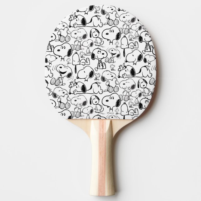 Snoopy Smile Giggle Laugh Pattern Ping Pong Paddle (Front)