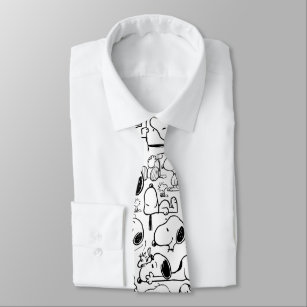 Snoopy Smile Giggle Laugh Pattern Tie