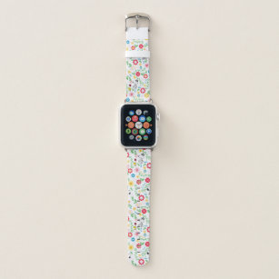 Snoopy So Sweet Flower Pattern Apple Watch Band