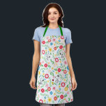 Snoopy So Sweet Flower Pattern Apron<br><div class="desc">Take a look at this super cute design featuring Snoopy in a bright,  floral garden pattern.</div>
