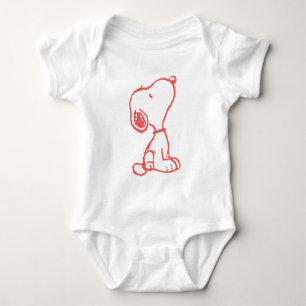 Snoopy So Sweet Flower Pattern Baby Bodysuit