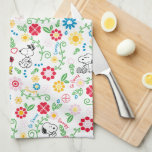 Snoopy So Sweet Flower Pattern Kitchen Towel<br><div class="desc">Take a look at this super cute design featuring Snoopy in a bright,  floral garden pattern.</div>