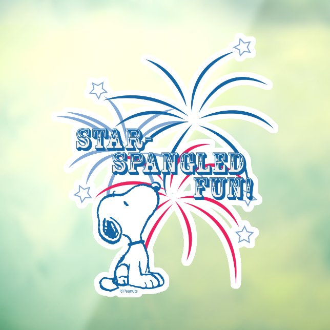 Snoopy Star Spangled Fun Window Cling (Sheet 3)