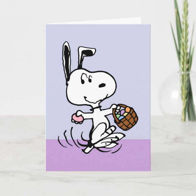 Snoopy The Easter Beagle Holiday Card (Front)